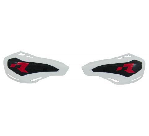 HANDGUARDS RTECH OFFROAD HP1 VENTILATED 2 MOUNTING KITS MOUNTS TO HANDLEBARS OR LEVERS WHITE