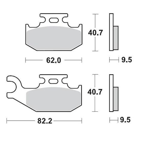 BRAKE PADS FRONT RIGHT MOTO MASTER PRO SINTERED CAN-AM OUTLANDER