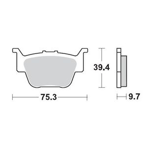 BRAKE PADS REAR MOTO MASTER PRO SINTERED HONDA TRX450R TRX500FE TRX520 TRX650 TRX680 TRX700XX