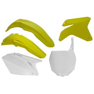 PLASTIC KIT RTECH FRONT & REAR FENDERS SIDEPANELS & RADIATOR SHROUDS & FRONT NUMBERPLATE RMZ450