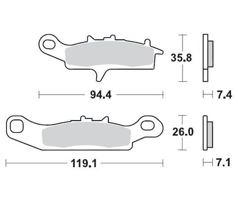 BRAKE PADS MOTO MASTER PRO SINTERED FRONT LEFT FOR KAWASAKI FRONT RIGHT FOR KAWASAKI SUZUKI