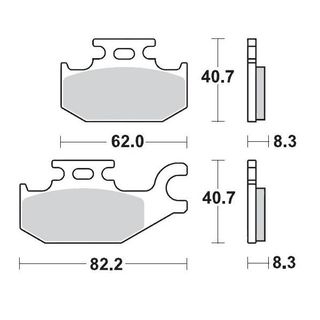 BRAKE PADS FRONT RIGHT MOTO MASTER PRO SINTERED FOR SUZUKI LT-A400F LT-A500 LT-A700 LT-A750 LT-F400F