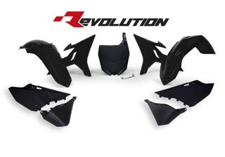 PLASTICS KIT RTECH 6 PIECE BLACK YAMAHA WR250R 16-22 YZ125 02-21 YZ125X 20-22 YZ250 02-21 YZ250X