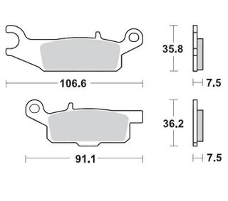 BRAKE PADS FRONT RIGHT MOTO MASTER PRO SINTERED YAMAHA YFM250R RAPTOR YFM550 YFM700