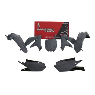 PLASTIC KIT RTECH FRONT & REAR FENDERS, SIDEPANELS & RADIATOR SHROUDS UPPER LOWER NUMBER BOARD