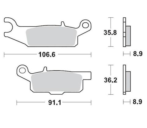 BRAKE PADS REAR MOTO MASTER PRO SINTERED YAMAHA GRIZZLY 550 09-11 GRIZZLY 700 07-14