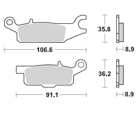 BRAKE PADS REAR  MOTO MASTER YAMAHA GRIZZLY 09-11 GRIZZLY 700 07-14