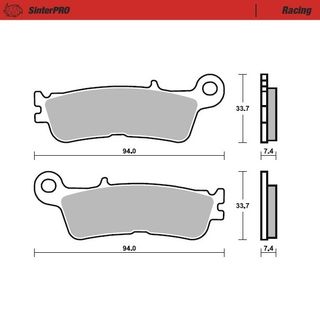 BRAKE PADS FRONT MOTO MASTER PRO SINTERED YAMAHA WR450F 2021 YZ250F 2021 YZ450F 20-21 YZ450FX 2021