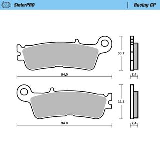 BRAKE PADS FRONT MOTO MASTER RACING GP YAMAHA WR450F 2021 YZ450F 20-21 YZ450FX 2021