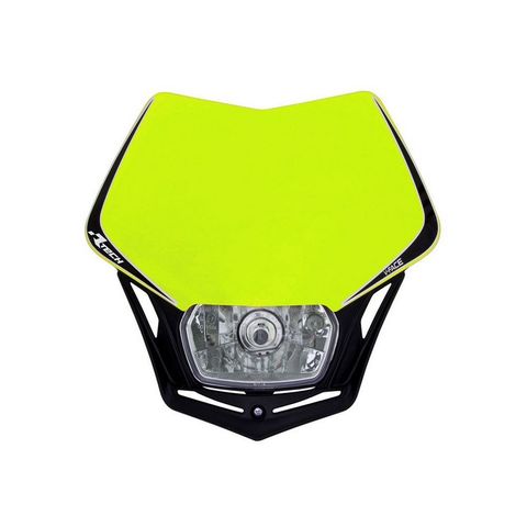 FULL LED HEADLIGHT RTECH V FACE NEON YELLOW BLACK UNIVERSAL