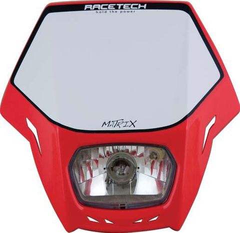 HEADLIGHT RTECH MATRIX CRF RED  E9 CERTIFICATION FOR STREET USE INCLUDES PARK LIGHT & HALOGEN