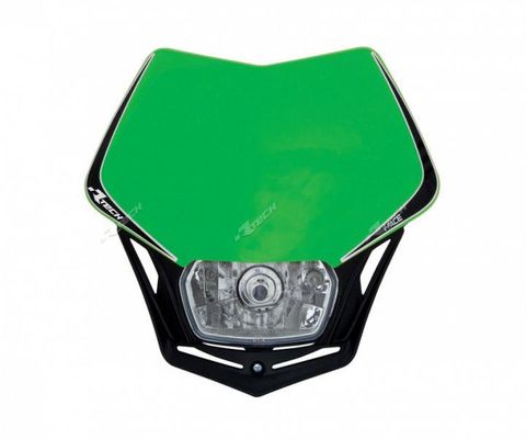 UNIVERSAL HEADLIGHT RTECH V FACE GREEN BLACK