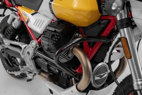 CRASH BARS SWMOTECH PROTECTS MOTORCYCLE PARTS FRAME CONNECTION POWDER-COATED MOTO GUZZI V85TT 19-20