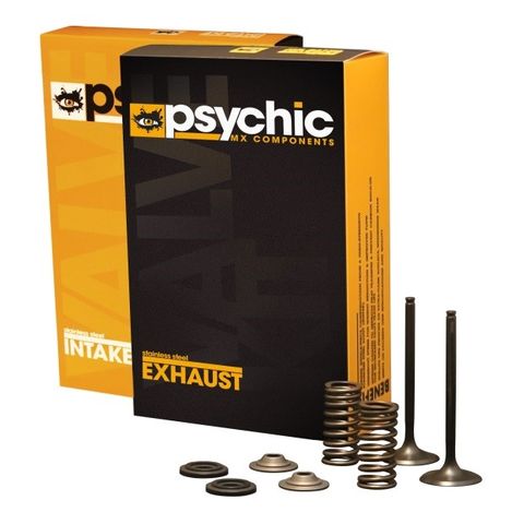 INLET VALVE KIT PSYCHIC MX INCLUDES 2 VALVES, 2 SPRINGS, RETAINERS & SEATS, HONDA CRF450R 07-08