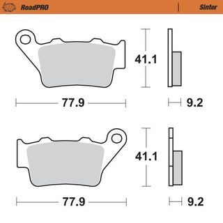 BRAKE PADS REAR MOTO MASTER SINTERED FOR APRILIA BMW HONDA HUSQVARNA KTM TRIUMPH YAMAHA