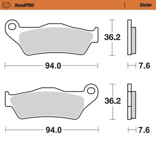 BRAKE PADS MOTO MASTER FRONT SINTERED DUCATI HONDA HUSQVARNA KTM ROYAL ENFIELD TRIUMPH YAMAHA