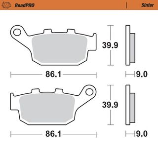 BRAKE PADS MOTO MASTER REAR PRO SINTERED HONDA KAWASAKI SUZUKI