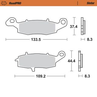 BRAKE PADS MOTO MASTER FRONT RIGHT PRO SINTERED KAWASAKI SUZUKI