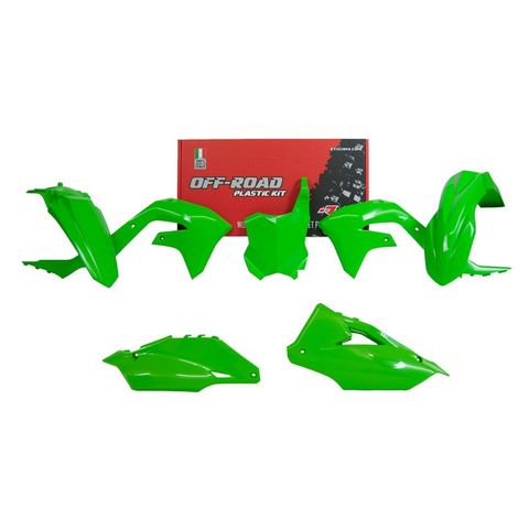 PLASTICS KIT RTECH 5 PIECE GREEN KAWASAKI KX85 14-21 KX100 14-21