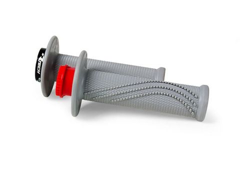 HANDLEBAR GRIPS RTECH R20 LOCK ON GREY