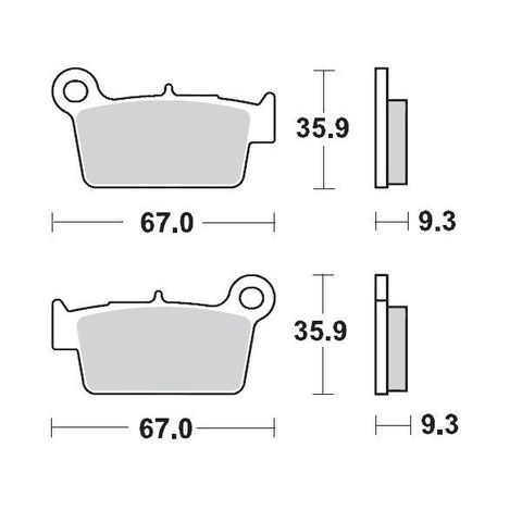 BRAKE PADS REAR MOTO MASTER PRO SINTERED APRILIA BETA GAS GAS KAWASAKI SUZUKI TM RACING YAMAHA