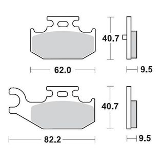 BRAKE PADS REAR MOTO MASTER PRO SINTERED YAMAHA RHINO 660 05-07 YFM700 R 06-14