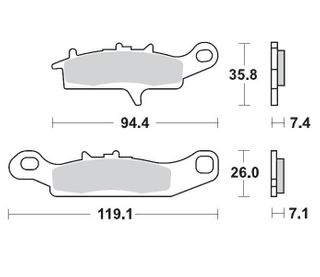 BRAKE PADS FRONT MOTO MASTER KAWASAKI KFX450R KFX700 KVF650 PRAIRIE KVF700 PRAIRIE LT-V700