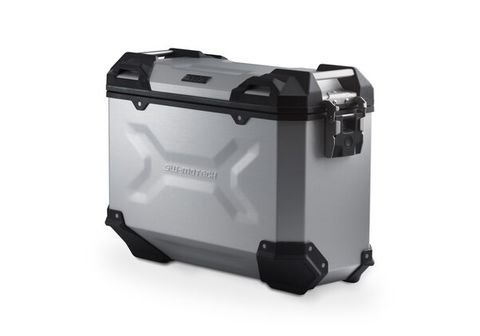 TRAX ADV SIDE CASE RIGHT SW MOTECH MEDIUM ALUMINUM 37L SILVER