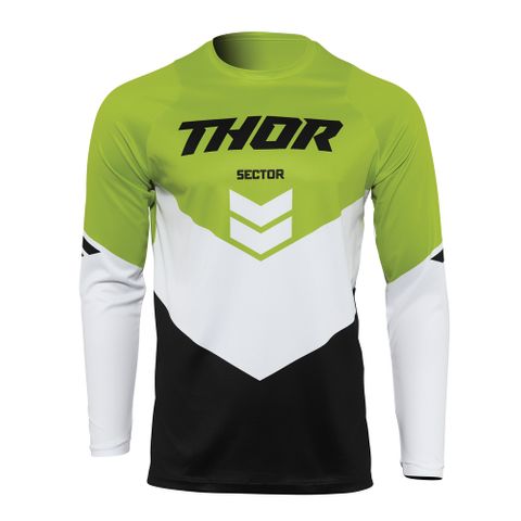 THOR MX JERSEY S22 SECTOR YOUTH CHEVRON GREEN