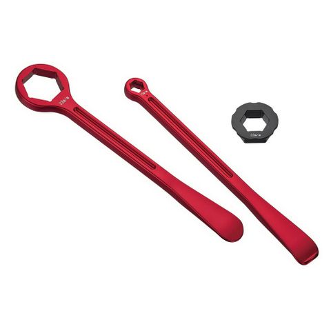 COMBO AXLE TIRE WRENCH LEVER SET METRIC KIT 32MM 22MM AXLES 10MM 12MM AXLE ADJUSTOR AND RIM LOCK NUT