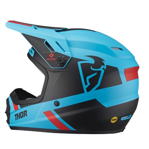 THOR SECTOR SPLIT YOUTH HELMET BLUE BLACK