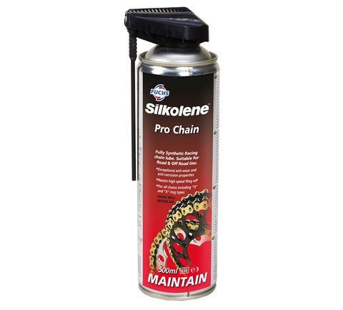 SILKOLENE PRO CHAIN SPRAY (500ML) FOR OFF AND ON ROAD USE FULLY SYNTHETIC CHAIN LUBE