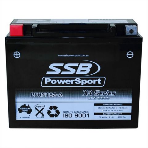 MOTORCYCLE AND POWERSPORTS BATTERY (Y50N18A-A) AGM 12V 21AH 450CCA SSB HIGH PERFORMANCE