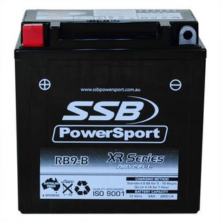 MOTORCYCLE AND POWERSPORTS BATTERY (YB9-B) AGM 12V 9AH 200CCA BY  SSB HIGH PERFORMANCE