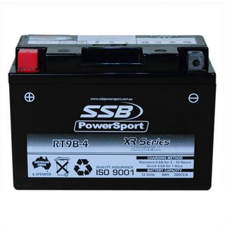 MOTORCYCLE AND POWERSPORTS BATTERY (YT9B-4) AGM 12V 8AH 200CCA BY SSB HIGH PERFORMANCE