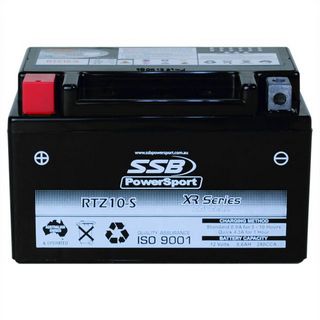 MOTORCYCLE AND POWERSPORTS BATTERY (YTZ10-S) AGM 12V 8.6AH 210CCA BY SSB HIGH PERFORMANCE