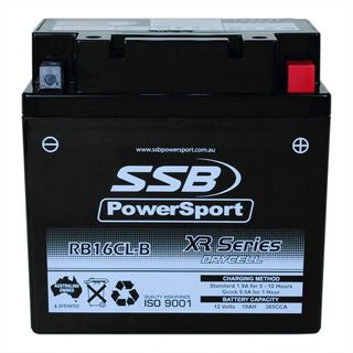 MOTORCYCLE AND POWERSPORTS BATTERY (YB16CL-B) AGM 12V 19AH 385CCA BY SSB HIGH PERFORMANCE