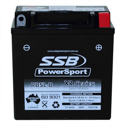 MOTORCYCLE AND POWERSPORTS BATTERY (YB5L-B) AGM 12V 5AH 125CCA BY SSB HIGH PERFORMANCE