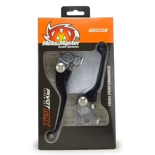 MOTO MASTER MX PIVOT LEVER SET BLACK KAWASAKI KX250F 21-ON KX250X 21-ON KX450F 19-ON KX450X 21-ON