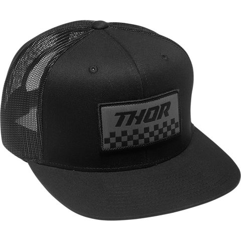 HAT THOR CHECKERS TRUCKER SNAPBACK BLACK / CHARCOAL ONE SIZE