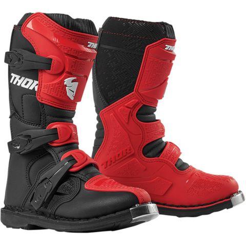 BOOTS THOR MX BLITZ XP YOUTH RED BLACK