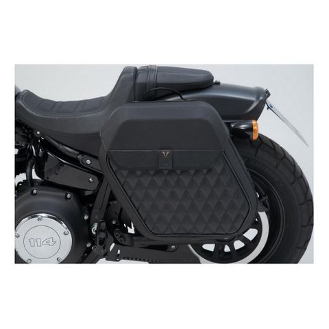 LEGEND GEAR SIDE BAG CARRIER LEFT LH2 HARLEY SOFTAIL FAT BOB SW MOTECH 2017-ON