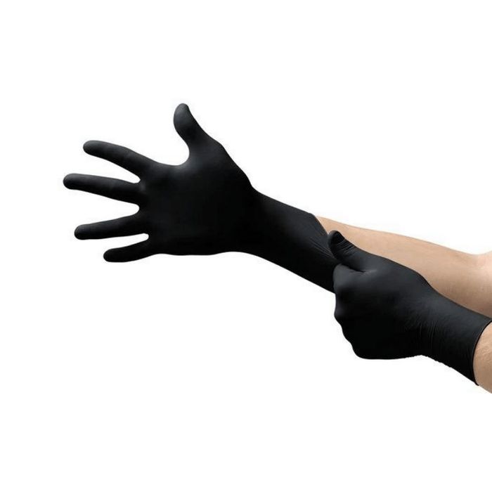 AMADEX PANTHER NITRILE GLOVES BLACK 100PC