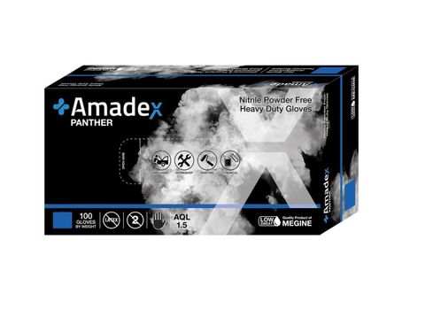 AMADEX PANTHER NITRILE GLOVES BLACK 100PC