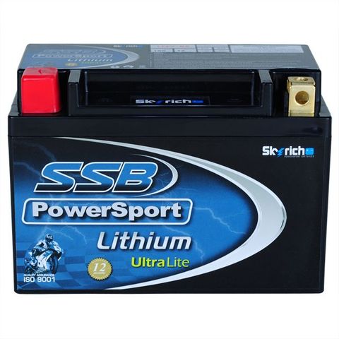 MOTORCYCLE AND POWERSPORTS BATTERY LITHIUM ION 12V 180CCA BY SSB LIGHTWEIGHT LITHIUM ION PHOSPHATE