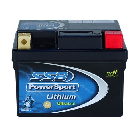 MOTORCYCLE AND POWERSPORTS BATTERY LITHIUM ION PHOSPHATE 12V 150CCA BY SSB HIGH PERFORMANCE