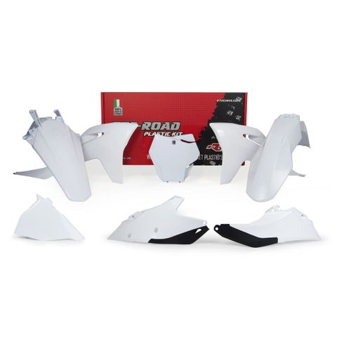 PLASTICS KIT RTECH 6 PIECE WHITE GAS GAS EX250F EX300 EX350F EX450F MC125 MC250F MC350F MC450F 21-23