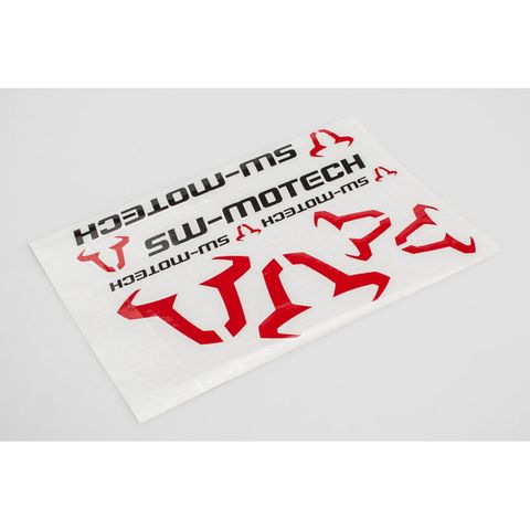 SW MOTECH STICKER SHEET BLACK RED