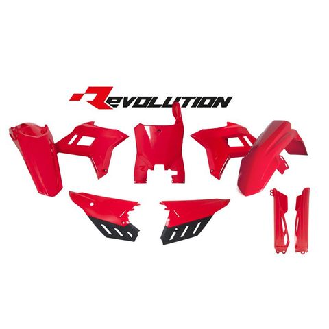 PLASTICS KIT RTECH 6 PIECE REVOLUTION RED HONDA CRF250R 22-ON CRF450R 21-ON