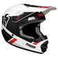 THOR SECTOR SPLIT YOUTH HELMET WHT BLK